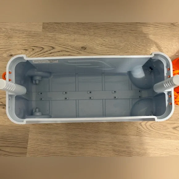 JetKids by Stokke BedBox Kid's Ride-On Suitcase Light Blue Clean W/bedding pad - Picture 10 of 11